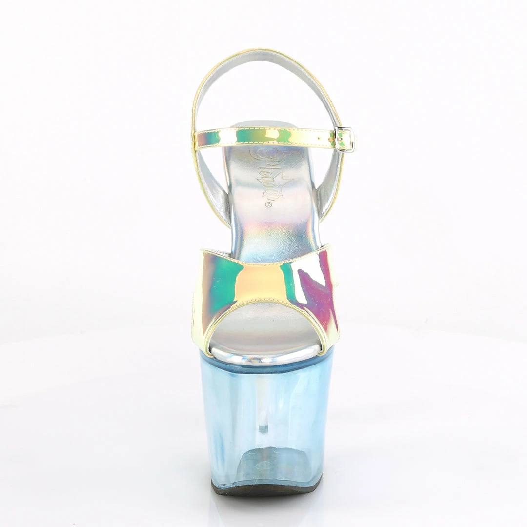 Pleaser Exotic Dancing UNICORN-711T - Green Shifting TPU/Baby Blue Tinted 4 Pleaser Exotic Dancing UNICORN-711T - Green Shifting TPU/Baby Blue Tinted