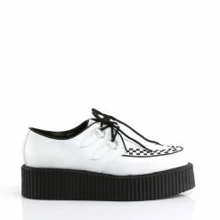Demonia V-CREEPER-502 - Wht Vegan Leather