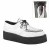 Demonia V-CREEPER-502 - Wht Vegan Leather