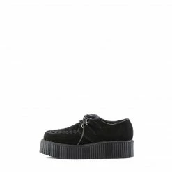 Demonia Punk & Goth V-CREEPER-502S - Blk Vegan Suede