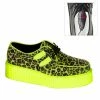 Demonia V-CREEPER-507UV - Cheetah Fur-UV Lime