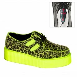 Demonia V-CREEPER-507UV - Cheetah Fur-UV Lime
