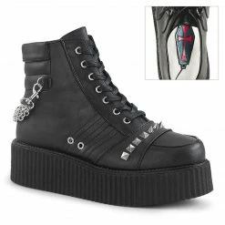 Demonia Punk & Goth V-CREEPER-565 - Blk Vegan Leather