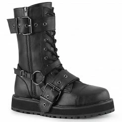 Demonia Punk & Goth VALOR-220 - Blk Vegan Leather