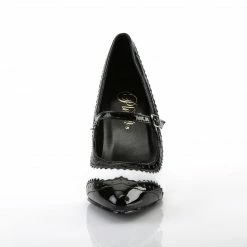 Pleaser VANITY-442 - Blk-Wht Pat