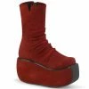 Demonia VIOLET-100 - Burgundy Faux Suede Punk & Goth 2 Demonia VIOLET-100 - Burgundy Faux Suede Punk & Goth