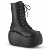 Demonia Punk & Goth VIOLET-120 - Blk Vegan Leather