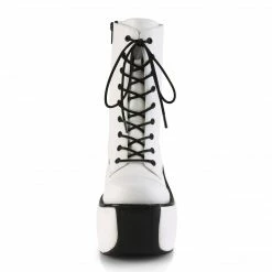 Demonia VIOLET-120 - Wht Vegan Leather