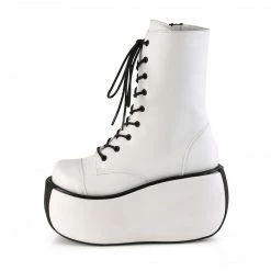 Demonia VIOLET-120 - Wht Vegan Leather