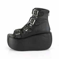 Demonia VIOLET-150 - Blk Vegan Leather-Hologram Punk & Goth