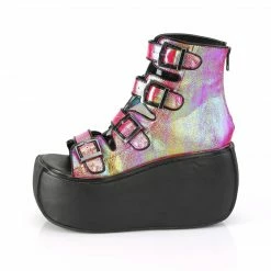 Demonia VIOLET-150 - Pink-Green Iridescent Vegan Leather-Hologram 9 Demonia VIOLET-150 - Pink-Green Iridescent Vegan Leather-Hologram