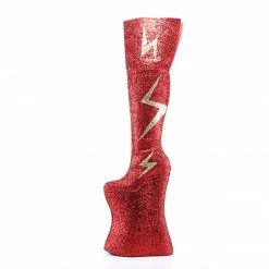 Pleaser Pink Label VIVACIOUS-3016 - Red-Gold Glitter 8 Pleaser Pink Label VIVACIOUS-3016 - Red-Gold Glitter