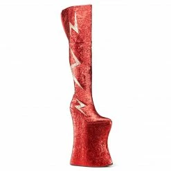Pleaser Pink Label VIVACIOUS-3016 - Red-Gold Glitter