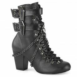 Demonia Punk & Goth VIVIKA-128 - Blk Vegan Leather