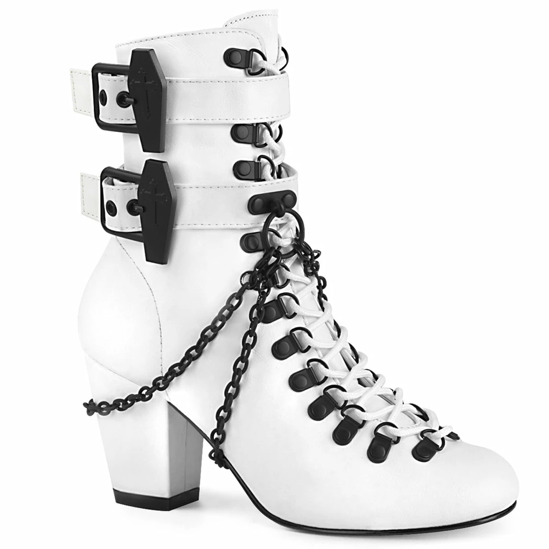 Demonia Punk & Goth VIVIKA-128 - Wht Vegan Leather 3 Demonia Punk & Goth VIVIKA-128 - Wht Vegan Leather