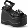 Demonia Punk & Goth WAVE-09 - Blk Vegan Leather