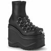 Demonia WAVE-110 - Blk Stretch Vegan Leather