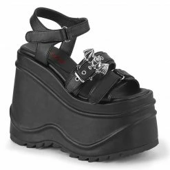 Demonia Punk & Goth WAVE-13 - Blk Vegan Leather