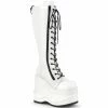 Demonia WAVE-200 - Wht Vegan Leather Punk & Goth