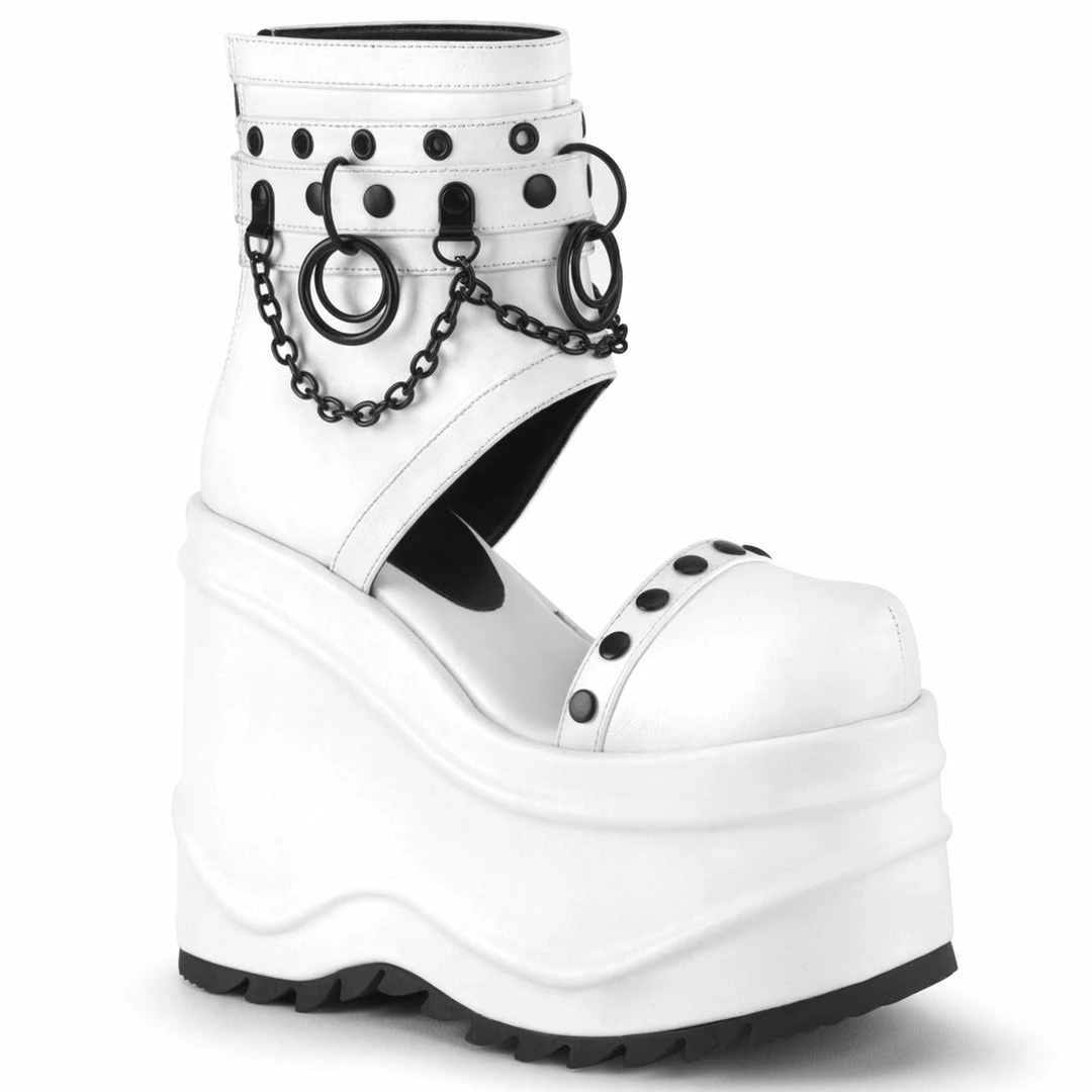 Demonia WAVE-22 - Wht Vegan Leather Punk & Goth 3 Demonia WAVE-22 - Wht Vegan Leather Punk & Goth