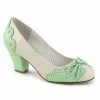 Pin Up Couture WIGGLE-17 - Cream-Mint Faux Leather