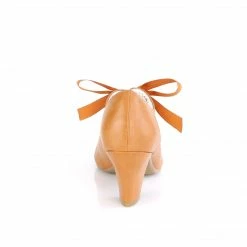 Pin Up Couture WIGGLE-32 - Caramel Faux Leather