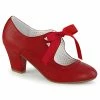 Pin Up Couture WIGGLE-32 - Red Faux Leather Vintage & Retro