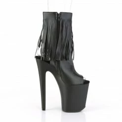 Pleaser Exotic Dancing XTREME-1019 - Blk Faux Leather/Blk Matte