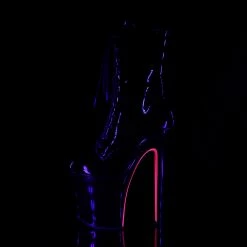 Pleaser XTREME-1020TT - Blk Pat/Blk-Neon H. Pink Exotic Dancing