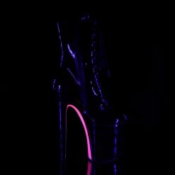 Pleaser XTREME-1020TT - Blk Pat/Blk-Neon H. Pink Exotic Dancing