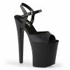 Pleaser XTREME-809 - Blk Faux Leather/Blk Matte