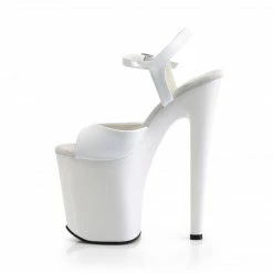 Pleaser XTREME-809 - Wht Pat/Wht Exotic Dancing