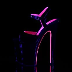 Pleaser XTREME-809TT - Blk Pat-Neon H. Pink/Blk Exotic Dancing