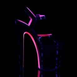 Pleaser XTREME-809TT - Blk Pat-Neon H. Pink/Blk Exotic Dancing