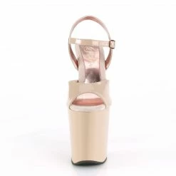 Pleaser XTREME-809TT - Nude Pat/Nude-Rose Gold Chrome
