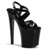 Pleaser Exotic Dancing XTREME-872 - Blk Pat/Blk