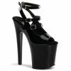 Pleaser XTREME-873 - Blk Pat/Blk Exotic Dancing