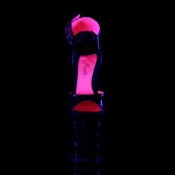 Pleaser XTREME-875TT - Blk Pat-Neon H. Pink/Blk
